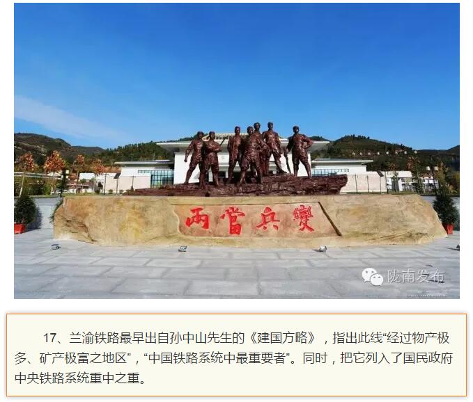 蘭渝鐵路最早由孫中山先生提出？在隴南，你不知道的事兒還有……