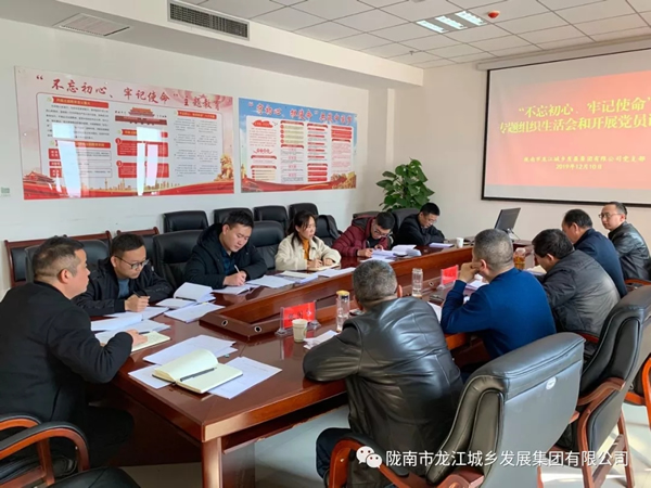 市龍江集團(tuán)黨支部召開(kāi)“不忘初心、牢記使命”專題組織生活會(huì)和民主評(píng)議黨員會(huì)議